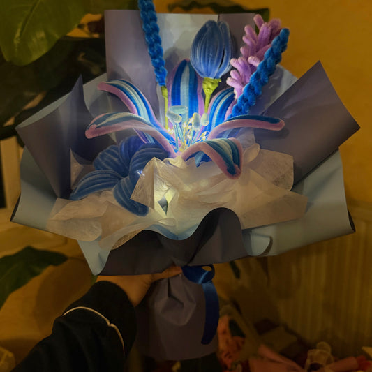 Bouquet lumineux « blue »